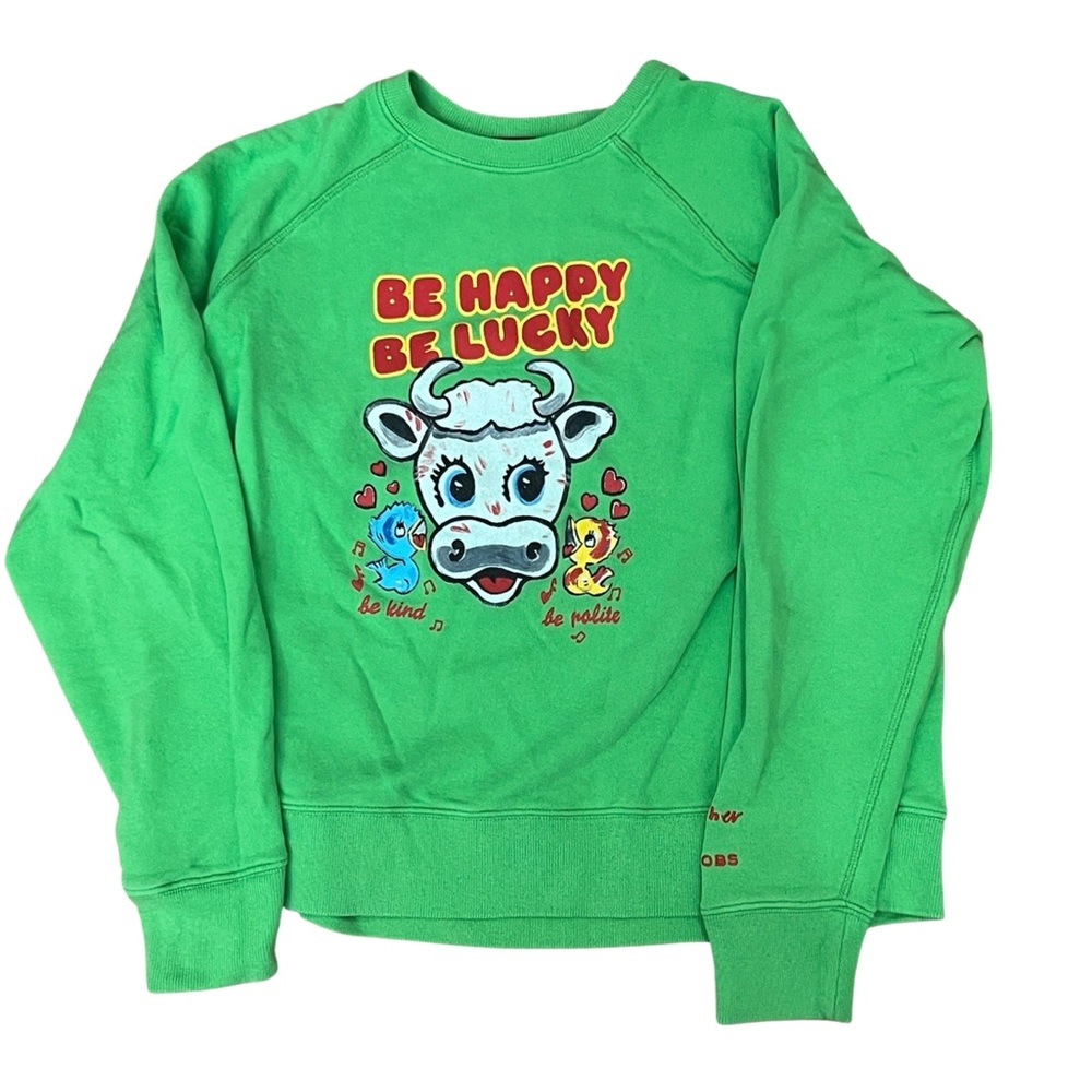 Magda Archer x Marc Jacobs “Be Happy Be Lucky” Cow Sweatshirt